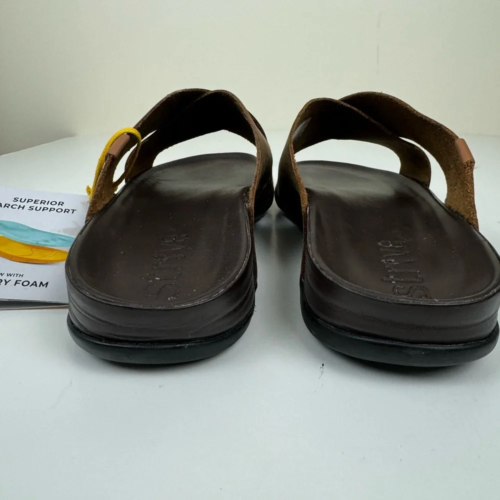 Strive Oregon - Men's Slip-on Sandal With Arch Support‎ Brown - size 9